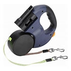 Auto Retractable Double-Ended Dog Leash 3m with LED Flashlight, Waste Bag Holder & 360° Rotating Dual Traction Rope – Pet Supplies for Two Dogs